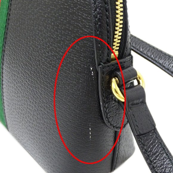 GUCCI Women's Shoulder Bag Shelly GG Marmont Leather Black 499621 - Picture 13 of 14